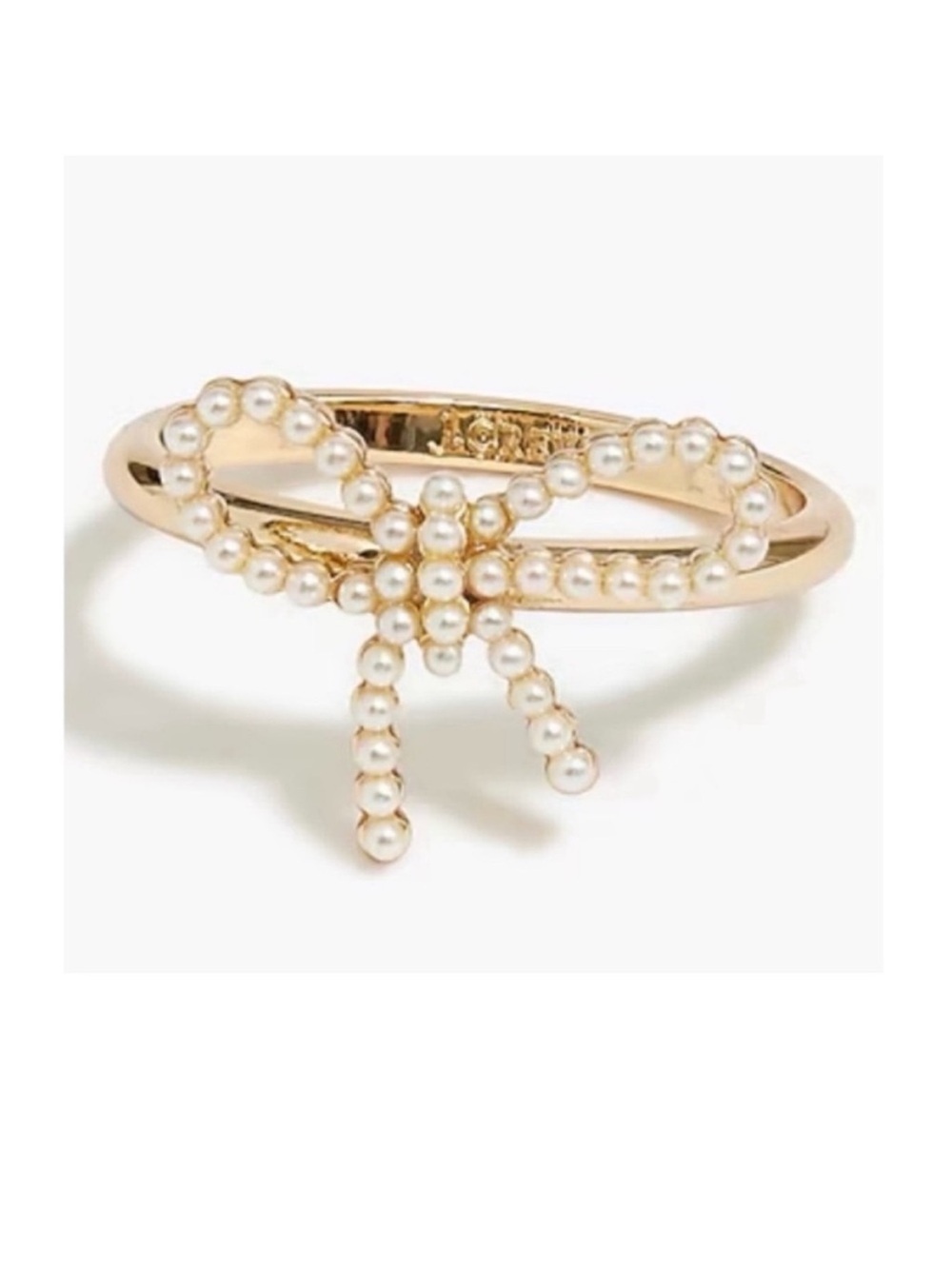 🆕- J. Crew Pearl Bow Coquette Ring. Size: 6